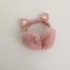 Calentador de invierno para niños con forro polar, Conejo plegado grueso que mantiene el calor, Cubre orejas tipo pelo plegable de princesa con forma de corazón para niñas