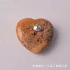 Pedra Bruta de Cristal Natural 2cm Formato de Coração Cravejado com Diamante Zircônia Safira Ametista Pedra Preciosa Acessórios para Joias DIY