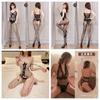 Série de Roupas de Rede Night Ting Xiang Lingerie Sexy Virilha Aberta Tentação Paixão Perspectiva Tamanho Grande Gratuito Conjunto de Meia de Rede Peça Única