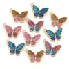 Colgante de mariposa de color acrílico de aleación, accesorios de joyería para bricolaje, pulsera, collar, pendientes, colgante al por mayor