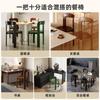 Silla de comedor rey, silla de madera maciza, silla de escritorio antigua de estilo medio, silla de té, mesa de comedor, mesa de isla, silla con respaldo, taburete de tocador de diseño rojo