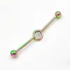 Brincos piercing expansão de orelha barra industrial brincos personalizados populares europeus e americanos piercing duplo na orelha barra reta barra transversal Amazon ebay