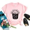 Camisetas de Algodón Casuales Divertidas para Mujer con Estampado de Mamá Planta Fo