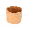 Estilo Escandinavo Nuevo Cubo de Almacenamiento de Corcho Impermeable y Ecológico Maceta de Corcho Marrón Cilíndrica con Grano de Madera Planta en Maceta