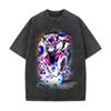 Camiseta holgada de manga corta con cuello redondo y estampado de dibujos animados de Dragon Ball Z, de segunda dimensión.
