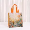 Bolsas de Tela No Tejida Impresas con Pintura al Óleo, Bolsas de Regalo, Bolsas para Fiestas, Bolsas Laminadas 3D, Bolsas Impermeables para Llevar al por Mayor, Bolsas de Compras para Centros Comerciales