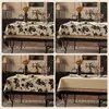 Mantel Floral Estilo Americano Impermeable y a Prueba de Aceite 2026 Lujo Ligero Ambiente de Alta Gama Lavable Mantel Rectangular