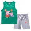 Traje Deportivo Casual de Dos Piezas para Niños Pequeños y Medianos - Chaleco y Pantalón de Verano 2023, Camiseta Base, Ropa Exterior Delgada sin Mangas