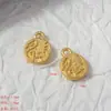 Inteligente e inteligente etiqueta de oro arena pulsera morada de la suerte colgante joyería material para manualidades accesorios al por mayor