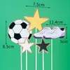 Decoraciones para Pasteles de Celebridad de Internet con Tema de Fútbol, Adornos de Niño con Jersey de Fútbol, Tema de Equipo de Fútbol, Decoraciones para Hornear de Cumpleaños, Inserts