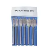 Juego de Brocas Planas para Carpintería de 6 Piezas 6-55mm Acero de Alto Carbono Punta Plana Taladro de Expansión de Agujeros para Puertas de Cajón Abreagujeros para Carpintería