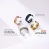Anillo Magnético Popular de Acero Inoxidable Transfronterizo con Grabado, Anillo Calmi, Anillo de Terapia Magnética, Accesorio de Joyería para Meditación de Alivio del Estrés