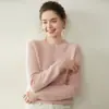26 Suéter de Cachemira para Mujer Otoño/Invierno, Cuello Redondo, Hombro Raglán, Suéter Grueso de Color Sólido, Corte Holgado, Camiseta Básica de Punto Adelgazante