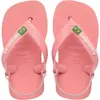 Chinelos Havaianas (infantil) Baby Logo Brasil Manga Rosa 22