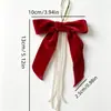 Adornos para árbol de Navidad de lazo con perlas de gran venta transfronteriza, bolas de Navidad, decoraciones colgantes para árbol de Navidad, escaparates, decoraciones festivas
