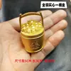 Balde de Ouro Criativo Completo em Latão Diário de Ouro Decorações de Mesa Balde Folheado a Ouro Artesanato Tamanho Pequeno Portátil Barril de Carro