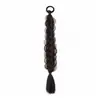 Cola de caballo con trenzas postizas para niñas, color liso Y2K, doble cola de caballo, trenzas con degradado exclusivas de Spice Girls, cola de caballo postiza natural