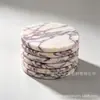 Posavasos de mármol natural, estilo nórdico de lujo ligero, posavasos de café aislados, suministros para hotel, juego de exhibición Bulgari 2