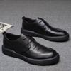 Explosiones de Primavera Moda Combinable Estilo Británico Casual de Negocios Zapatos de Hombre Superficie Suave Suela Suave Zapatos de Cuero Zapatos Casuales Zapatos de Papá