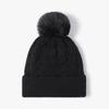 Gorro Jacquard Grueso Cálido con Forro de Lana para Otoño e Invierno para Mujer, Gorro de Punto Versátil Casual para Exteriores, Viajes Diarios
