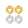 Estilo coreano personalizado estilo simples avançado hexágono brincos aço inoxidável banhado a ouro 18K design de nicho brincos de anel de orelha