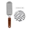 Lima de pies de acero inoxidable para pies, placa de goma, callos y piel muerta, exfoliante para la planta del pie, herramienta para el cuidado de los pies.