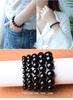 Pulsera de obsidiana natural para hombre y mujer pareja pulsera de cuentas de Buda Yaoshi negras doradas para hombre al por mayor