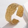 Pulsera transfronteriza europea y americana de acero de titanio que no se desvanece ajustable de acero inoxidable pulsera para mujer exagerada de alta gama pulsera abierta