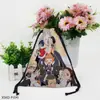 Bolsa con Cordón a Todo Color Hell Inn Mochila con Cordón de Dibujos Animados Anime Bolsa de Almacenamiento con Cordón