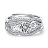 Tiktok mismo anillo una combinación de tres piezas anillo abierto ajustable anillo abierto novias corona tres en uno