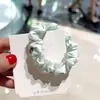 2021 Estilo Fada Fofo Corda de Cabeça Feminina Estilo Coreano Costura Estampada Anel de Cabelo de Cereja Anel Intestinal Rede Plissada Corda de Cabelo