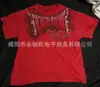 Direto da fábrica transfronteiriço hip-hop Harajuku manga curta solta europeu e americano estampa gótica estampa de aranha camiseta tops masculinos e femininos