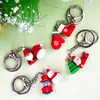 Llavero de Dibujos Animados Navideños 3D Lindo de Alta Venta Transfronteriza con Cierre de Langosta Colgante para Llave de Bolso Regalo
