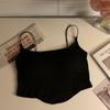 935# chaleco camisola de verano ajustado sin mangas para mujer con almohadilla pectoral y tirantes de chica guapa