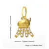Colgantes de Animales Lindos Transfronterizos, Elementos Adorables de Oso y Delfín, Accesorios de Colgante de Acero Inoxidable Personalizados DIY Incrustados con Diamantes
