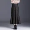 Falda midi de cola de pez con estampado retro de anacardos para mujer, nueva colección Otoño 2026, de cintura alta, larga y fluida, elegante y estiliza la figura, estilo ajustado al cuerpo