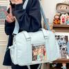 Lindo Bolso Bidimensional de Hombro Único Cruzado de Gran Capacidad Bolso de Vestir JK para Comic-Con Universitario Japonés Bolso Transparente para Dolor para Mujer