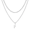 Amazon Moda Europea y Americana Collar Apilado Collar con Colgante Sencillo Diseño en Capas Cadena Personalizada Joyería Regalo para Mujeres