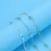 Pulseira de cristal azul natural personalizada para praia europeia e americana AliExpress joia de mão simples ajustável personalizada