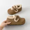 Sapatos de Algodão Birkenstock Femininos com Aumento Interno de Altura e Solado Grosso, Novo Estilo Floresta de Inverno 2026, Laço, Sapatos Quentes e Espessados com Pelo