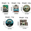 Broche Serie de Viajes de Aventura Creativa Paisaje de Dibujos Animados Bosque Insignia de Metal Accesorios Decoraciones para Ropa Venta al por Mayor en Stock