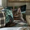 Funda de almohada con estampado de animal popular de Temu transfronteriza Cojín suave personalizado para sofá Funda de almohada decorativa para el hogar y el dormitorio