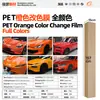 Película de Cambio de Color para Coche de Mascotas Serie Naranja Lava Vinilo Película Protectora de Cambio de Color para Todo el Cuerpo Fabricante de Origen Transfronterizo