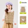 Impermeable Nivel 4 Chaleco Infantil Dudu Otoño Chaleco Engrosado para Niñas, Estilo Otoño Ropa Cálida Infantil de Niños Moderna