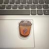 Serie de café de té de leche clip acrílico pp linda versión Q clip para cuenta manual de té de leche Clip para libro de estudiante clip para notas carpeta