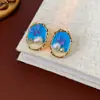 Brincos Vintage Medievais Agulha de Prata Quadrados Óleo Gotejando Brincos de Pérolas de Água Doce Francês Retro Brincos de Alta Qualidade para Mulheres