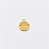 Collar Colgante Chapado en Oro Mate Pulido Pulsera Charm Tejido DIY Artístico Retro con los Caracteres Fu, Ji, Le, Cai y Xi