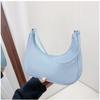 Bolso bandolera de nailon para mujer, nuevo bolso de moda 2024, ligero, pequeño, tipo cartera, para llevar debajo del brazo, de color liso.