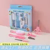 Cortador de Unhas para Bebê, Tesoura de Unha, Lixa de Unha, Kit de Cuidados para Bebê, Conjunto de 6 Peças, Pente e Escova de Banho para Bebê