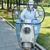 Cubierta para Parabrisas de Vehículo Eléctrico, Parasol y Cubierta Impermeable para Motocicletas Eléctricas, Parabrisas Frontal Resistente al Frío e Impermeable, Adecuada para Todas las Estaciones